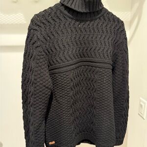 66° North, Black Cable Knit Sweater (Mens)